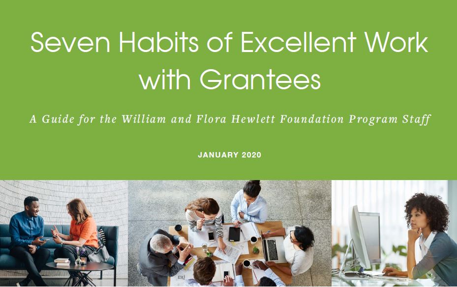 Seven Habits of Excellent Work with Grantees Guide